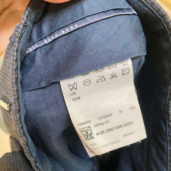 Hugo Boss Jeffrey trousers navy houndstooth - Picture 4 of 6